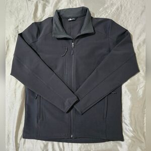 Men's The North Face Black Soft Shell Windwall Full Zip Outdoor Jacket Size Med